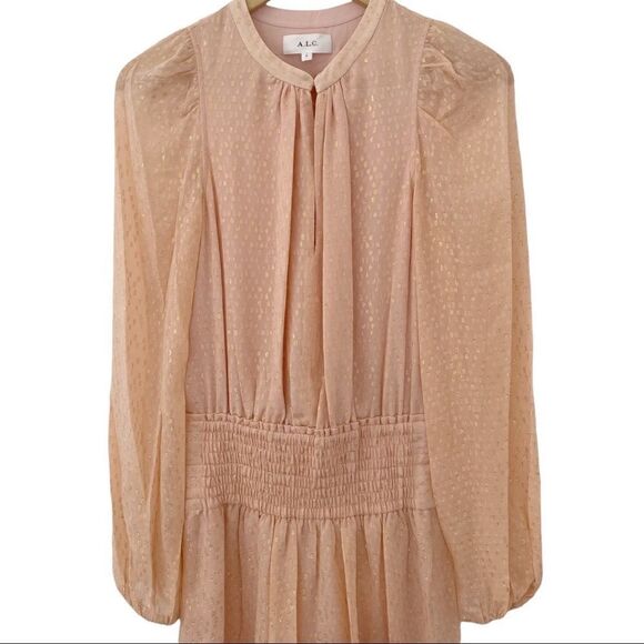 A.L.C. Sidney Dress In Pink, Polka Dots - Picture 9 of 14